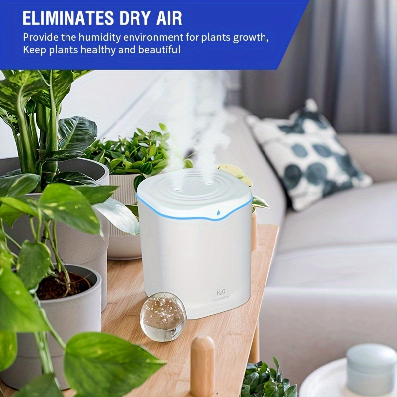 2L USB Portable Ultrasonic Humidifier — Dual Mist Mode, Ultra-Quiet Design, Aromatherapy & 7-Color LED Night Light