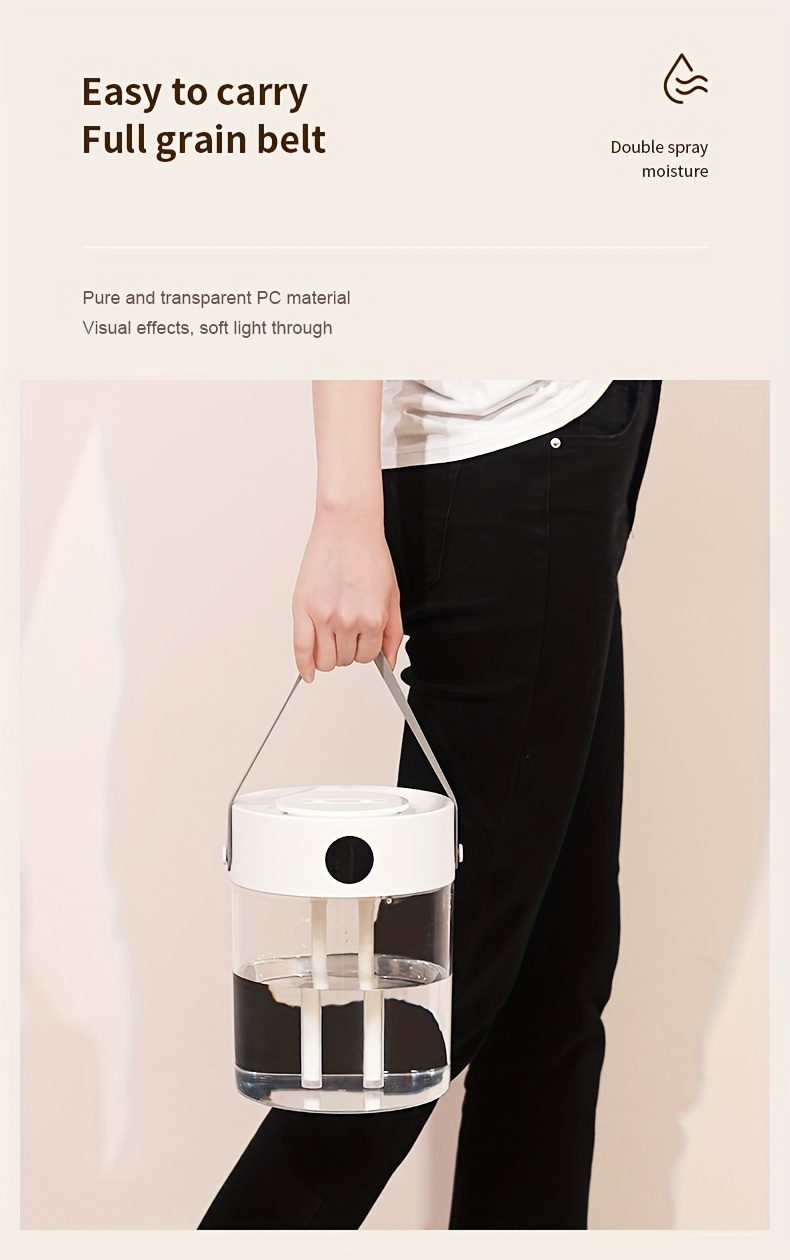 Extra-Large-Capacity Silent USB Humidifier — Dual Mist Nozzles