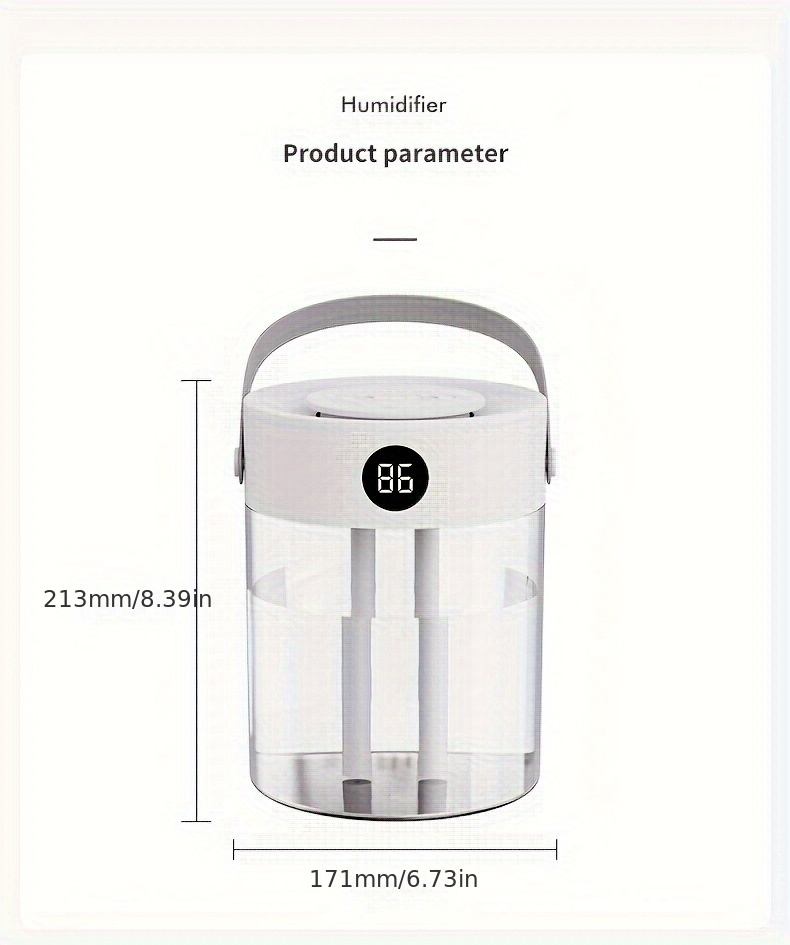 Extra-Large-Capacity Silent USB Humidifier — Dual Mist Nozzles