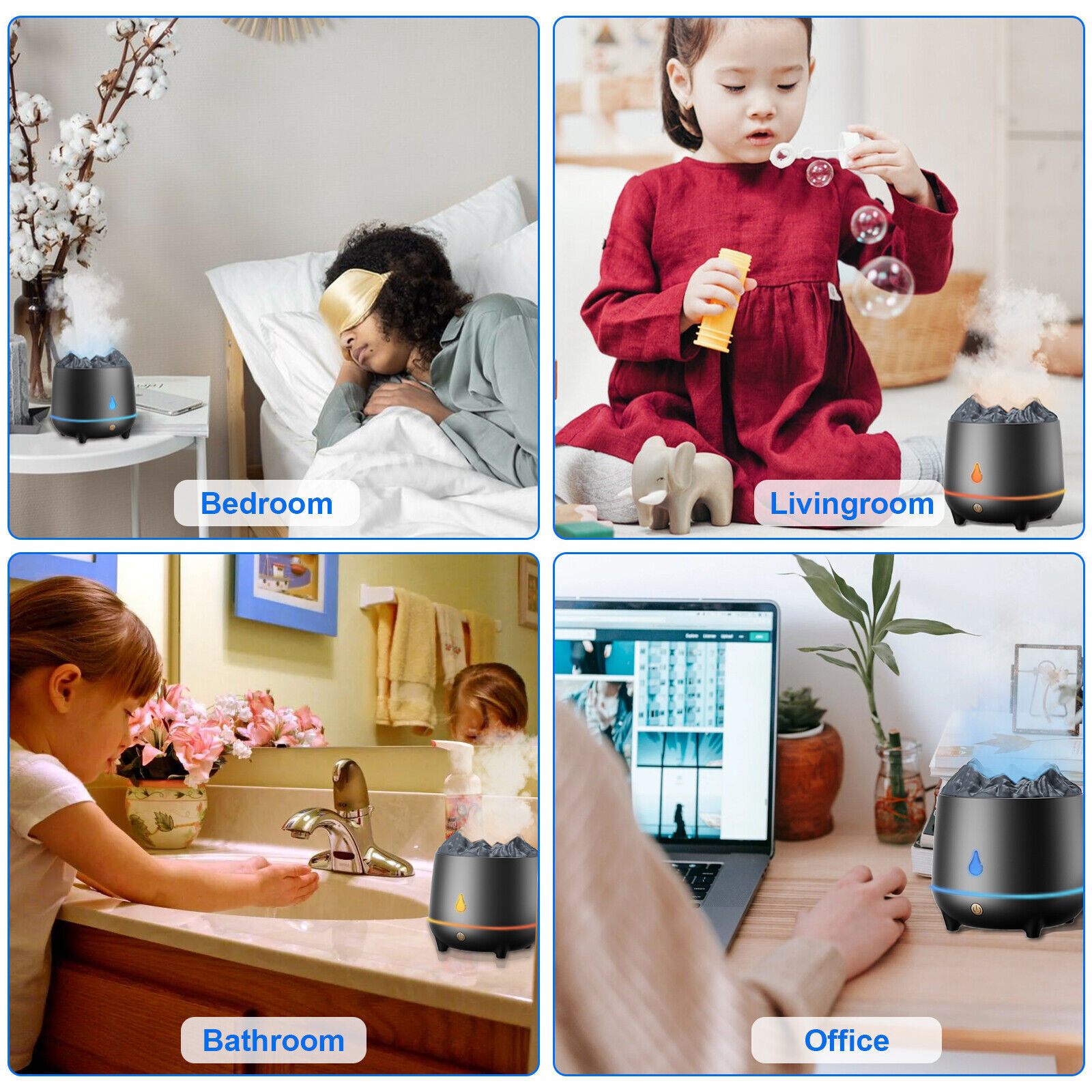 400ml Ultrasonic Humidifier & Essential Oil Diffuser