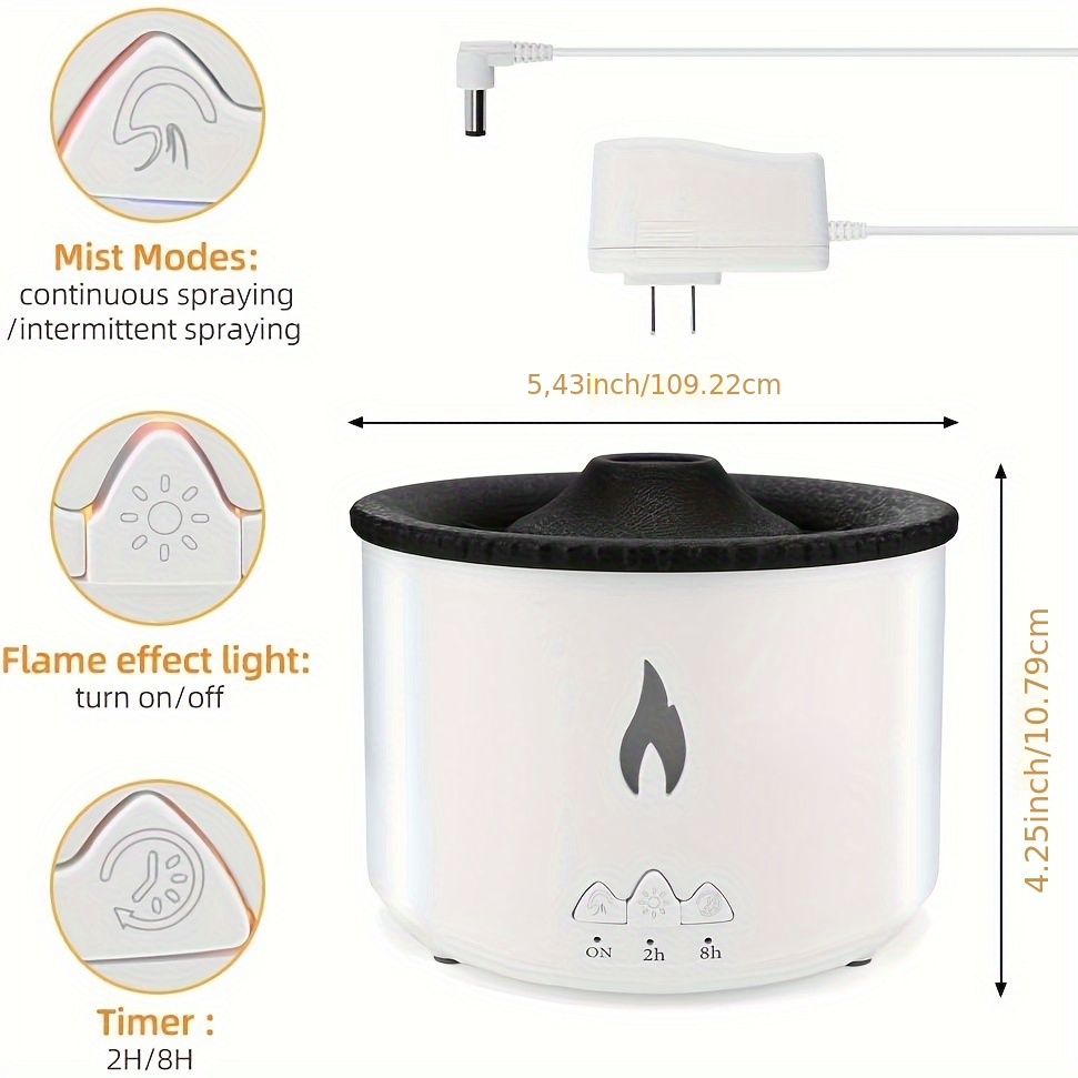 Flame Effect Ultrasonic Humidifier & Aroma Diffuser