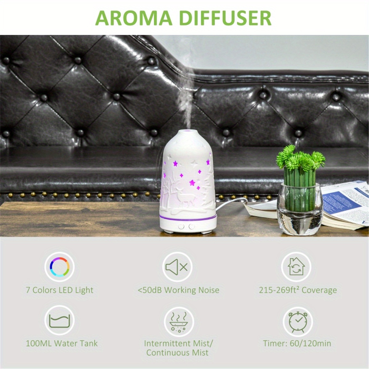 3.38 oz Ceramic Aromatherapy Humidifier
