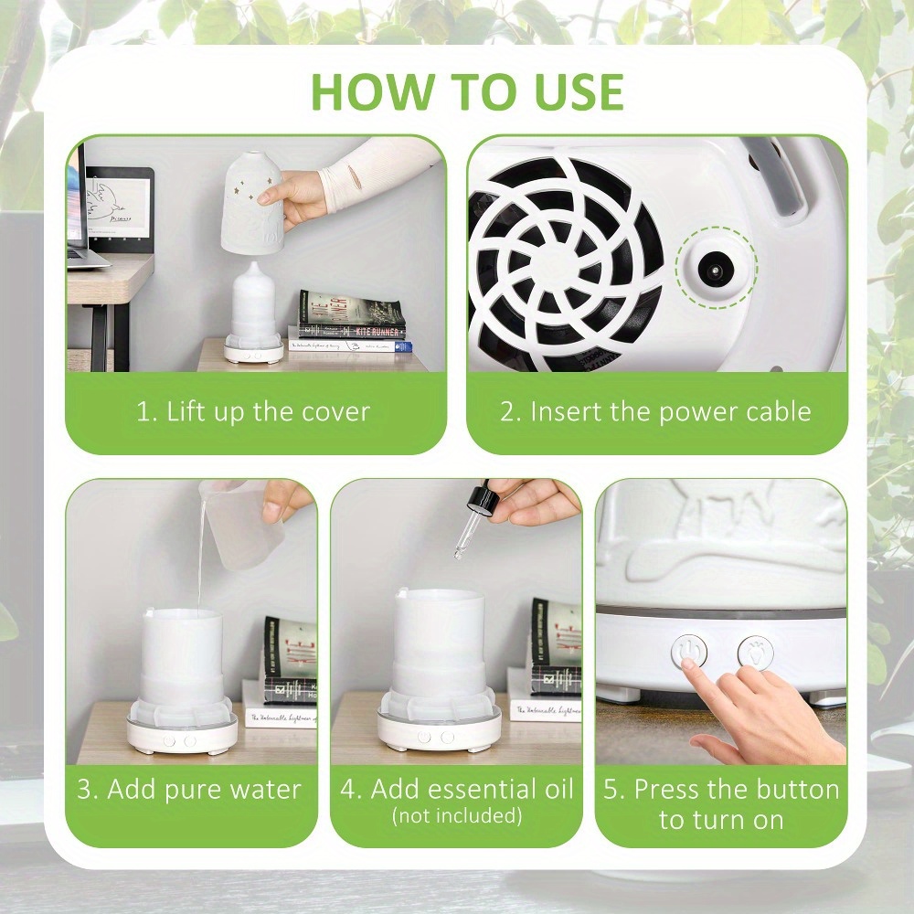 3.38 oz Ceramic Aromatherapy Humidifier