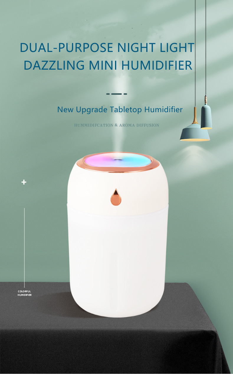 Portable USB Cool Mist Humidifier — Quiet & Compact Design