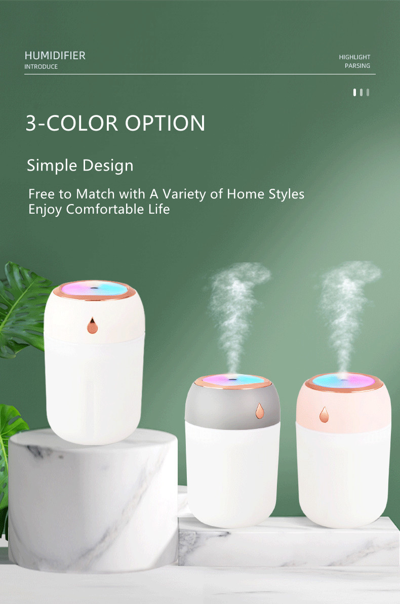 Portable USB Cool Mist Humidifier — Quiet & Compact Design