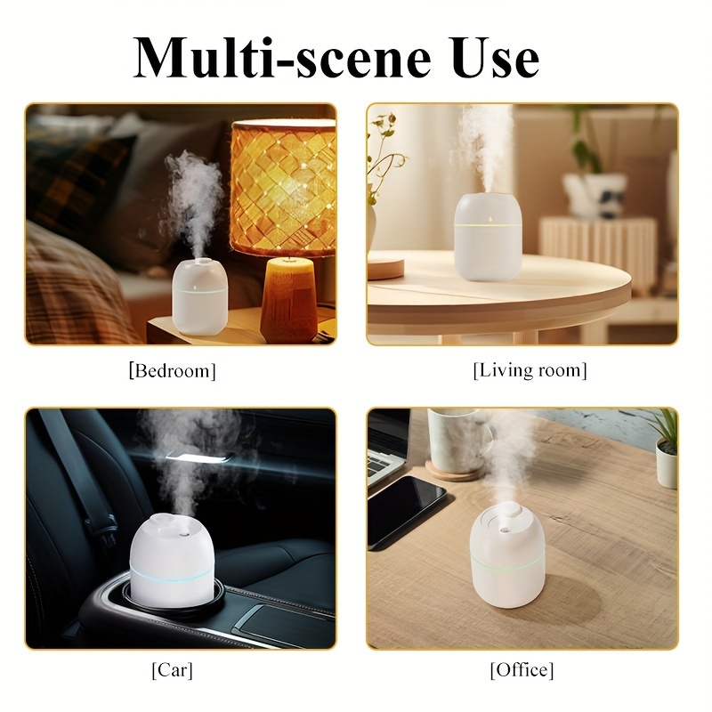 USB Desktop Humidifier with 7-Color LED Ambient Light