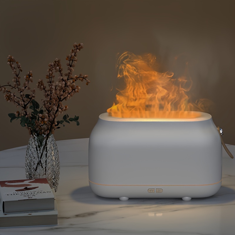 180mL Flame Effect Ultrasonic Humidifier + 7-Color LED Night Light