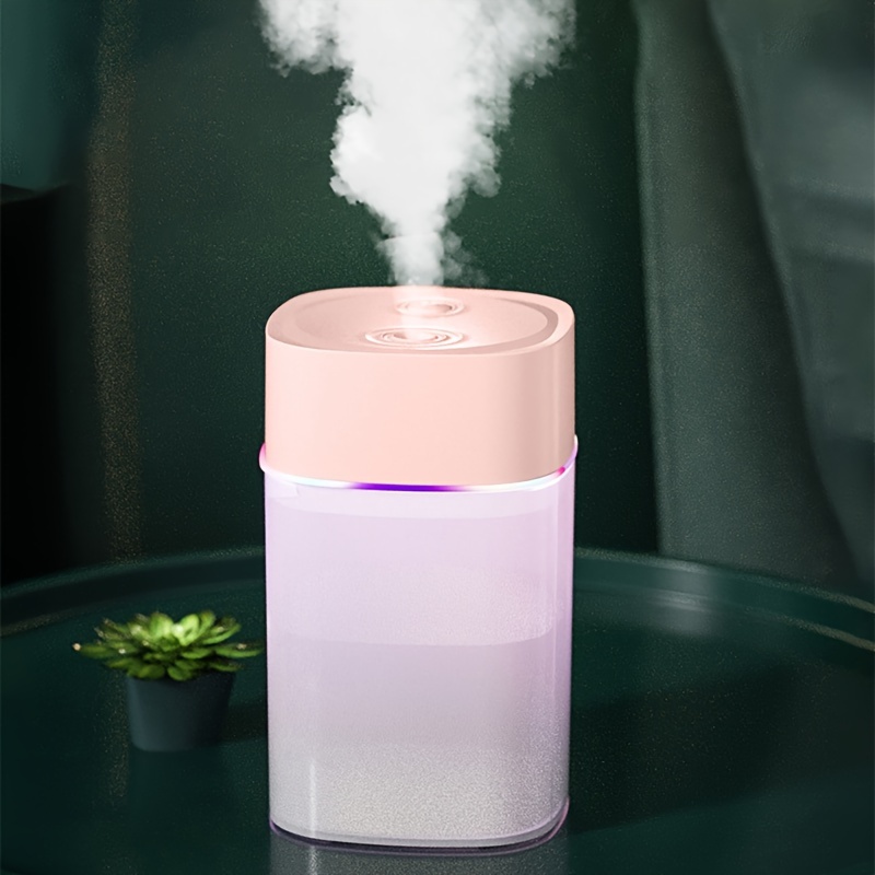 Portable mini humidifier with LED night light, USB-powered, 400 mL capacity — USB port and base detail