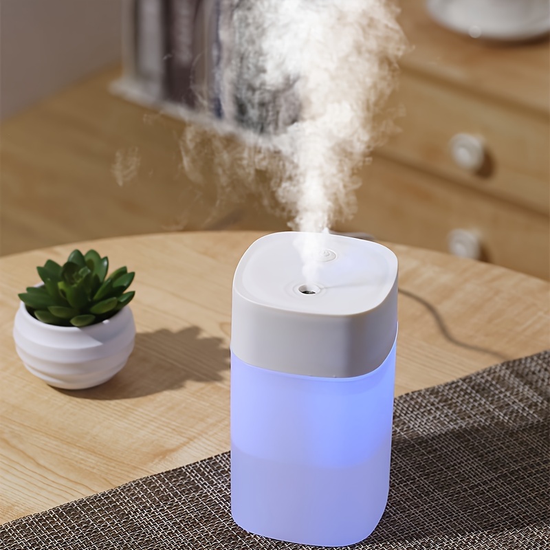 Ultra-Quiet USB Mini Humidifier — 400 mL Capacity + LED Night Light