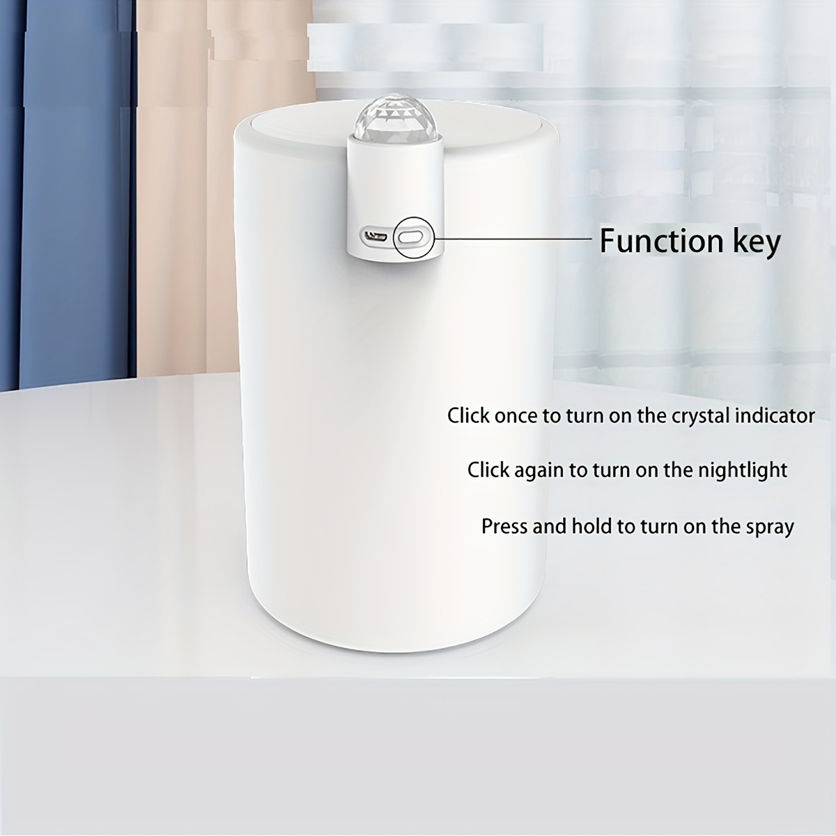 Marquee 2000ml Dual-Mist USB Humidifier with Night Light