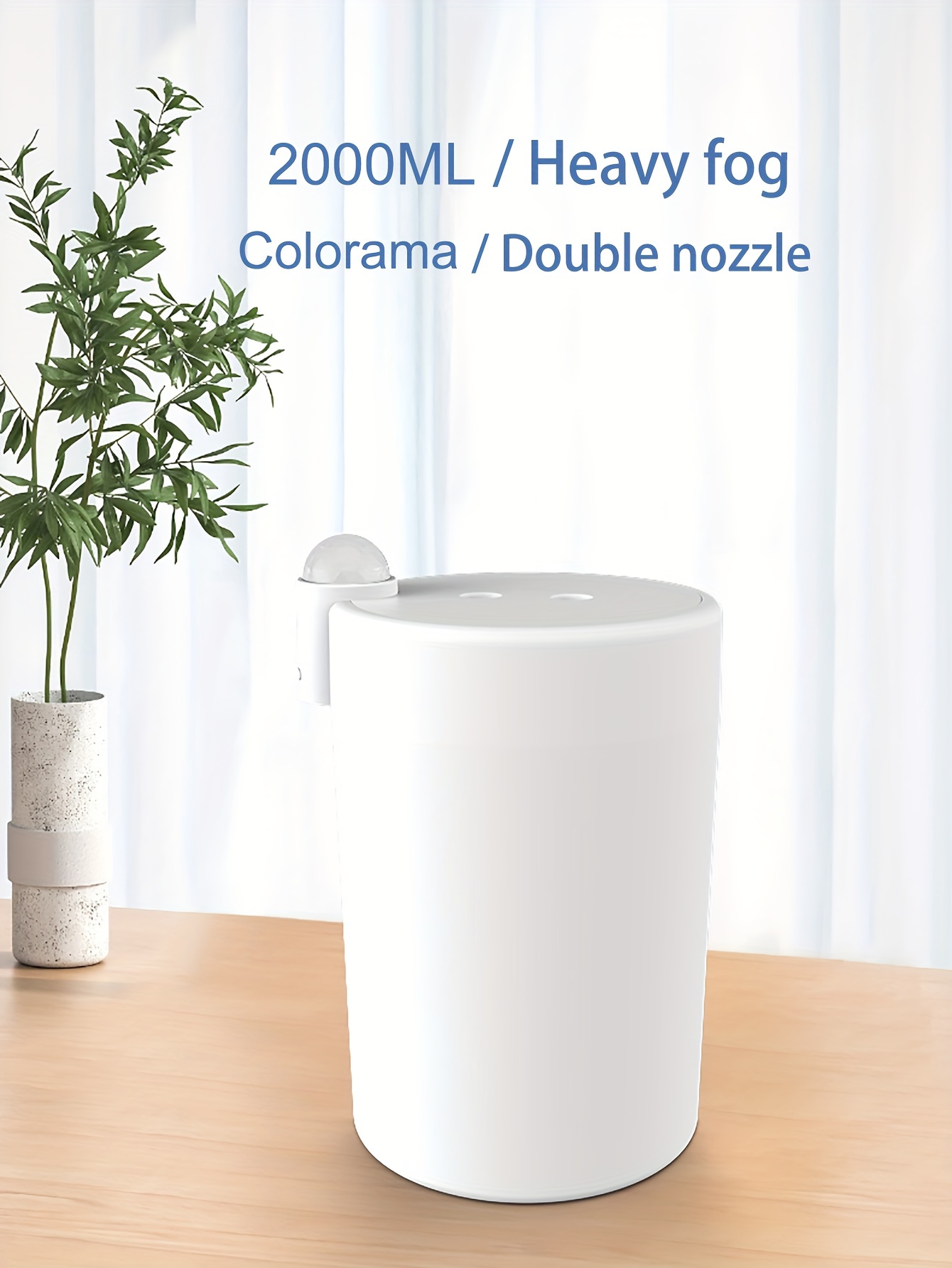 Marquee 2000ml Dual-Mist USB Humidifier with Night Light