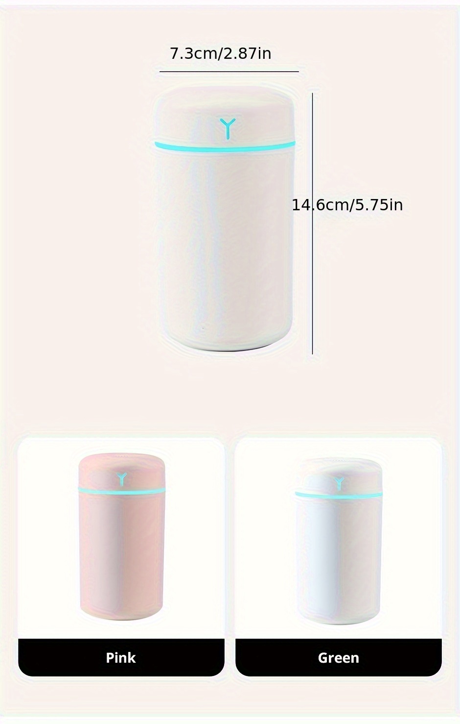 USB Portable Humidifier — 1L Ultrasonic, for Desks, Cars, Travel
