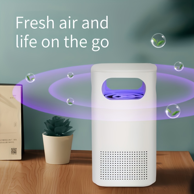 Side view of USB Air Purifier — showing air vents and LED indicator light