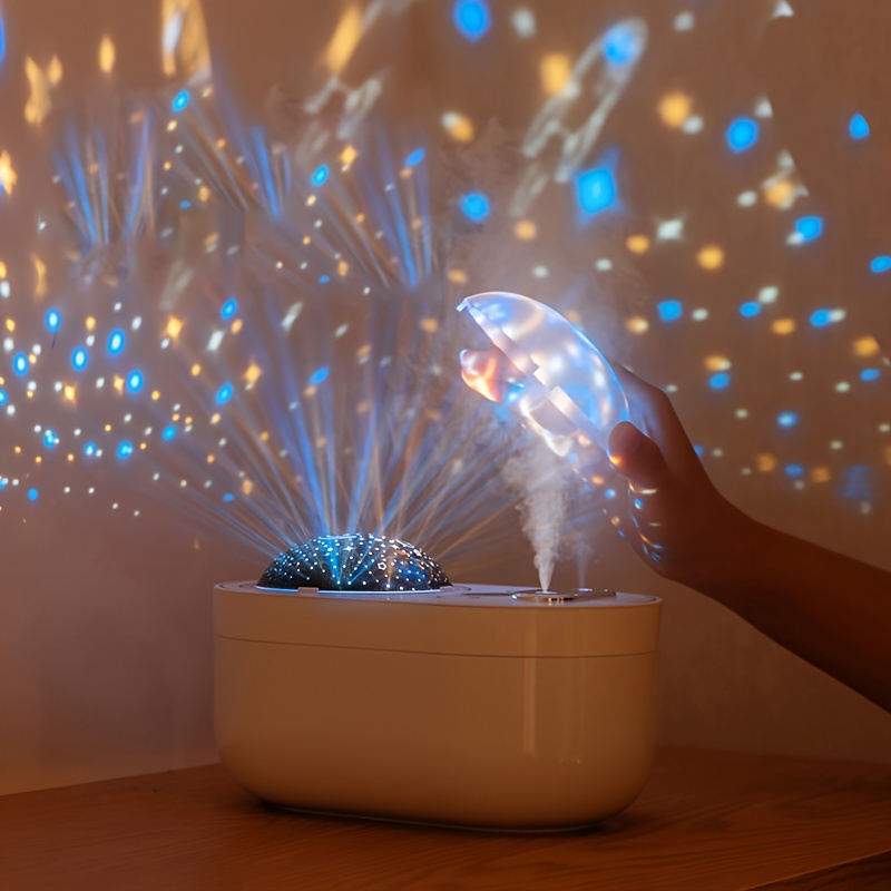 Starry Sky Projection Humidifier – USB-Rechargeable, 1L Large Capacity