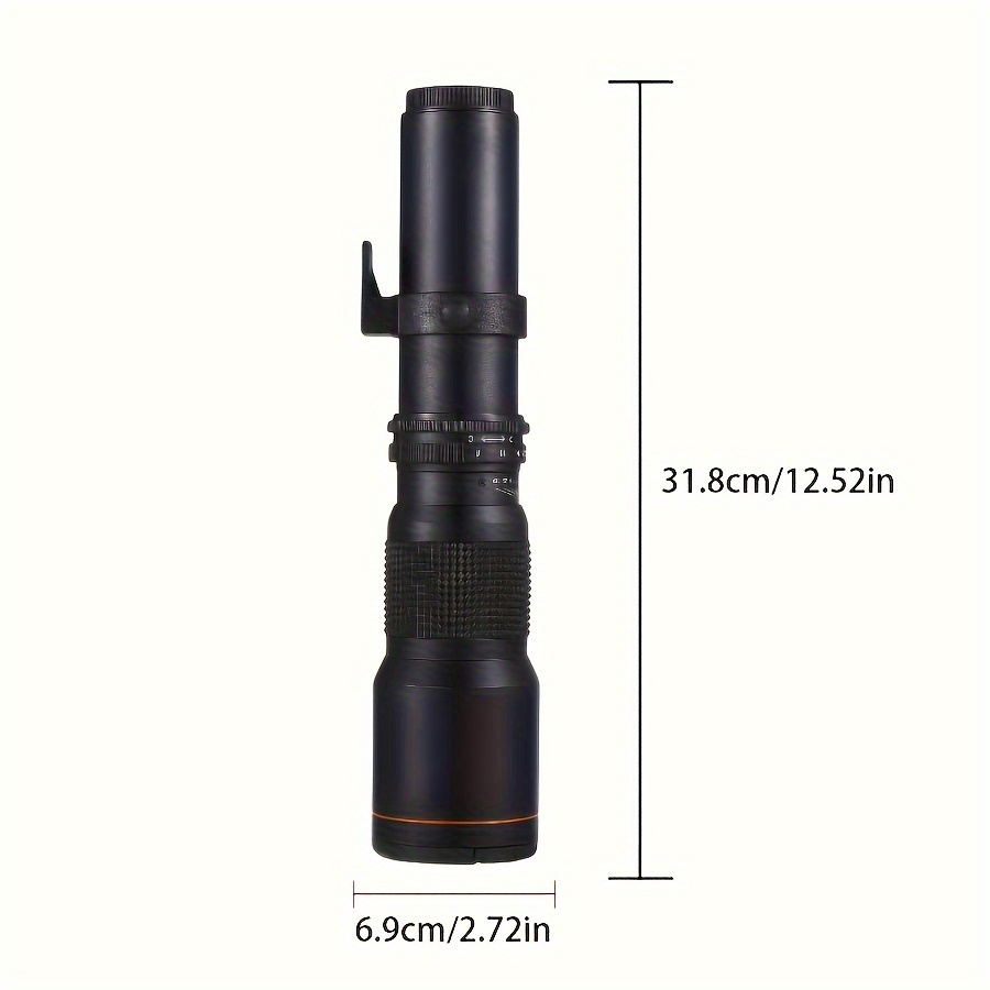 500mm f/8–32 Manual Telephoto Lens + Canon EF T-Mount Adapter