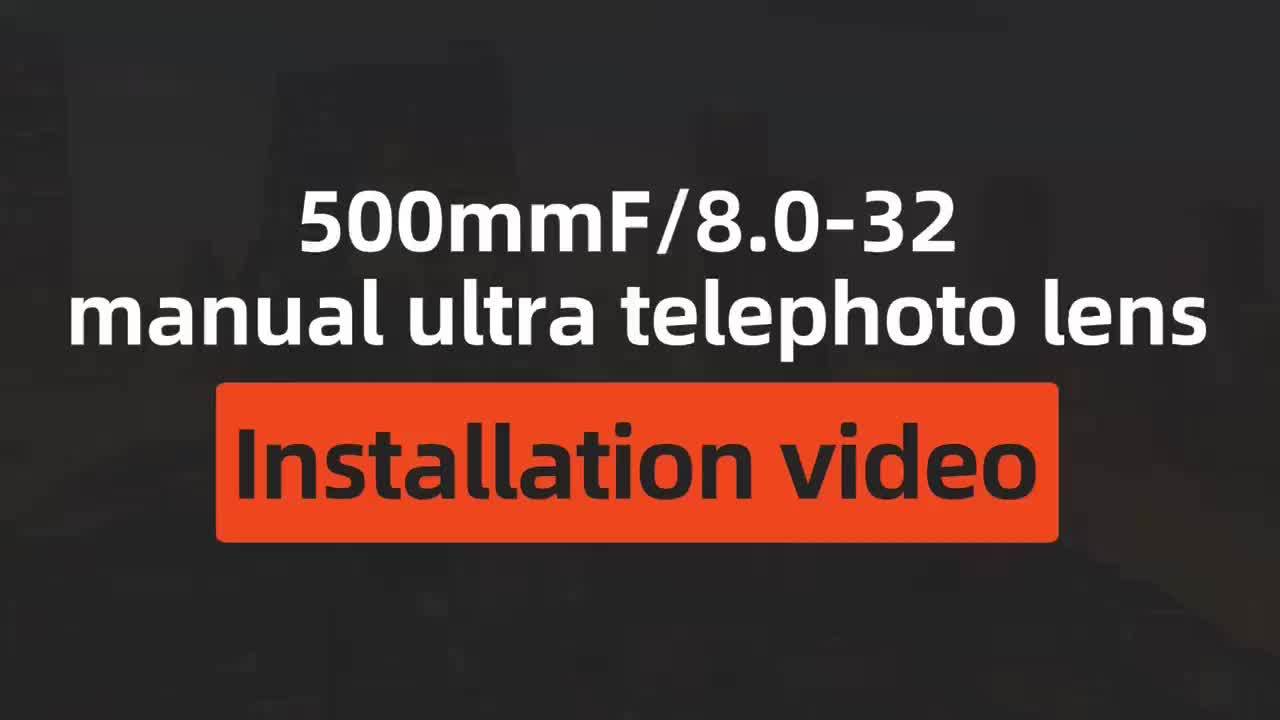 500mm f/8–32 Manual Telephoto Lens + Canon EF T-Mount Adapter