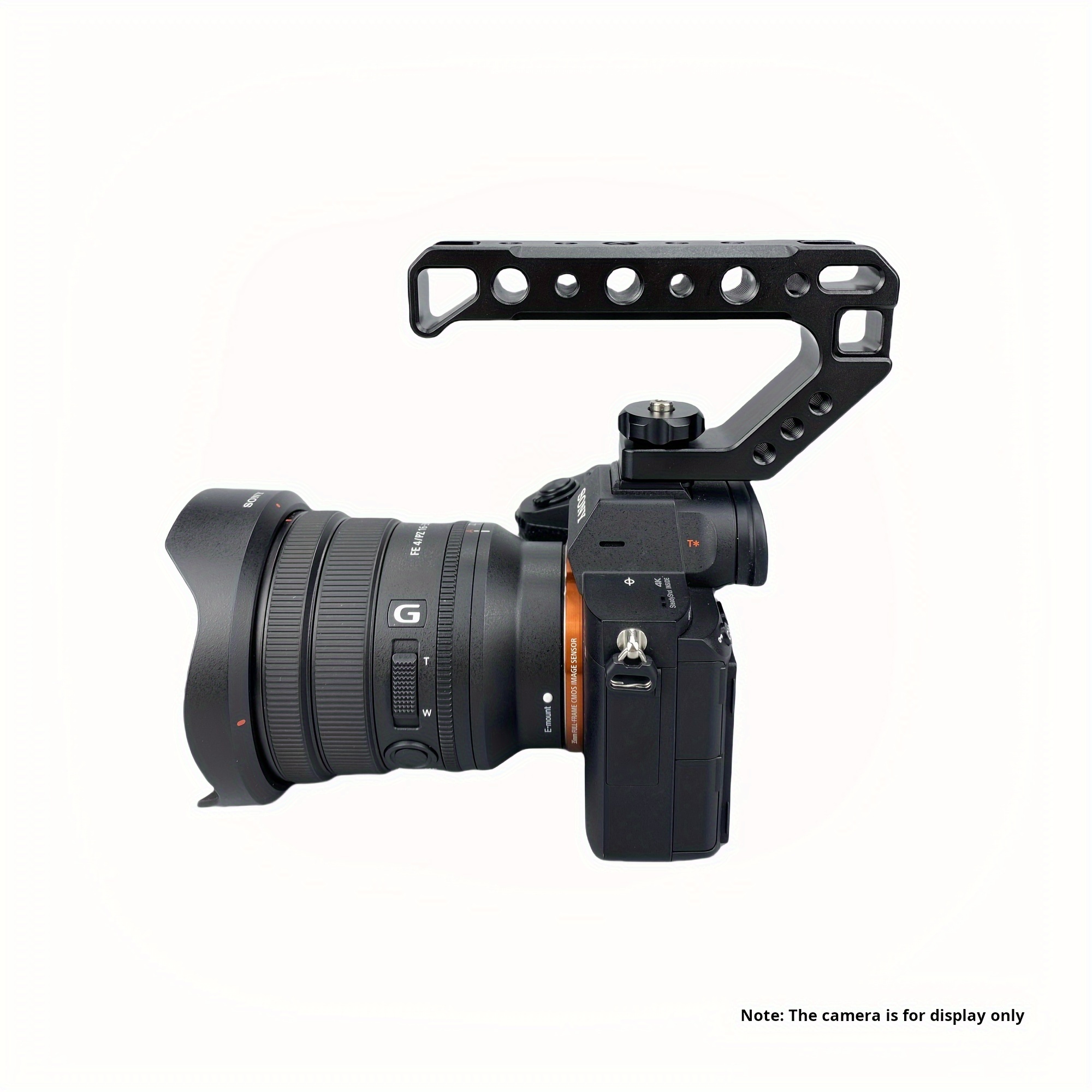 Aluminum DSLR/Mirrorless Camera Top Handle with Cold Shoe Mounts