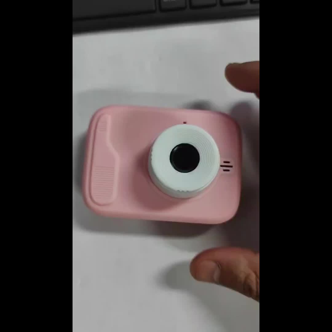 2-Inch Dual-Camera Selfie Toy Camera – Pink, 2MP + Flash