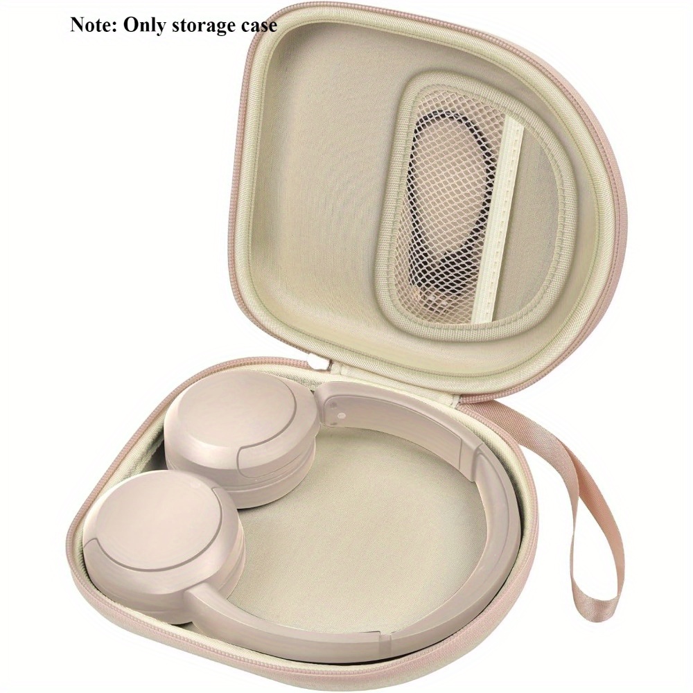 Sony WH-CH520 Headphone Protective Case — EVA Shockproof & Water-Resistant Carry Pouch (Black / Beige)