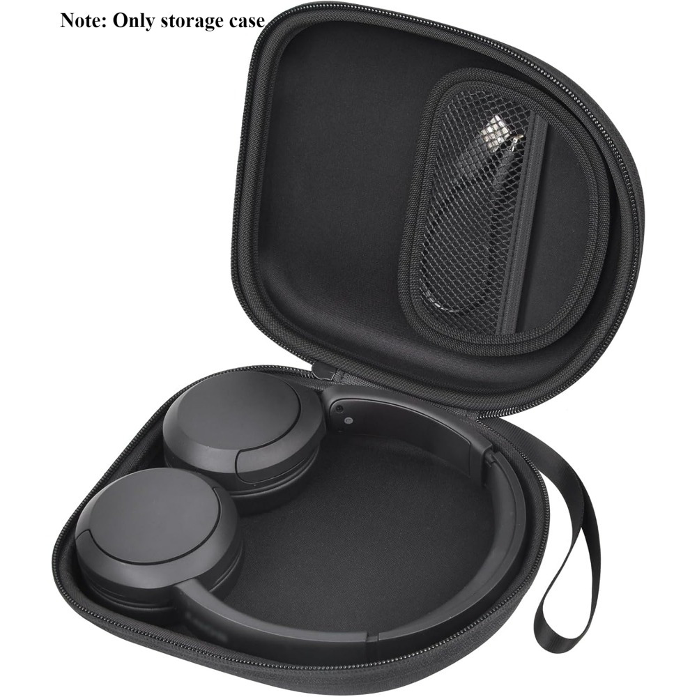 Sony WH-CH520 Headphone Protective Case — EVA Shockproof & Water-Resistant Carry Pouch (Black / Beige)