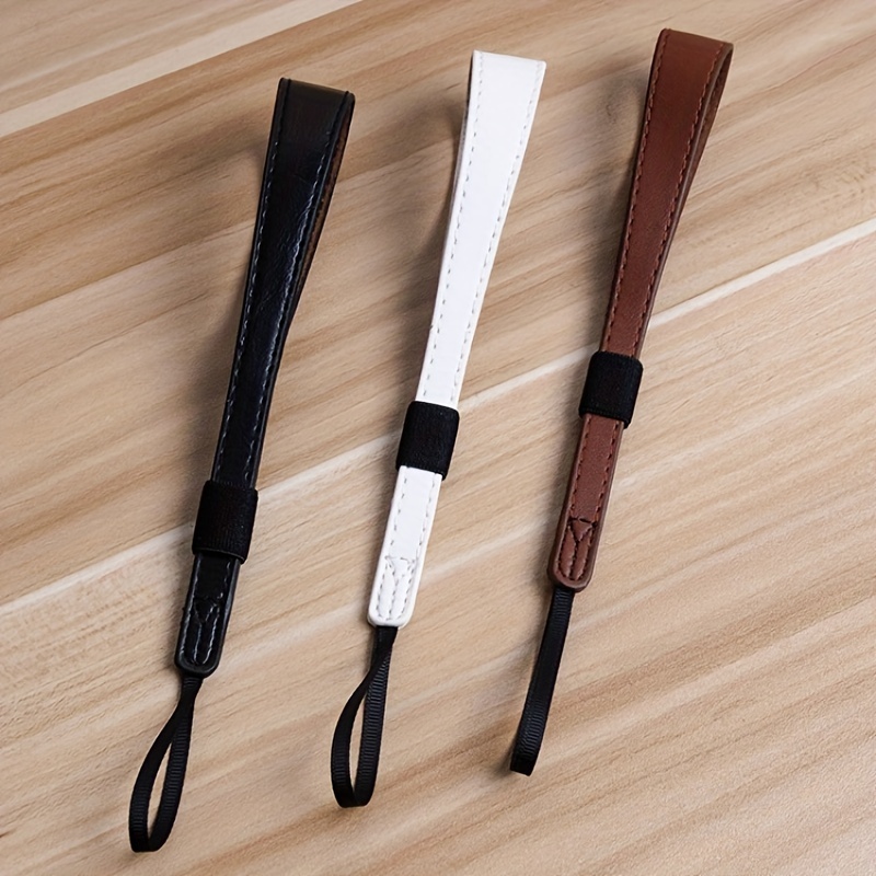 Retro PU Leather Camera Wrist Strap — Quick-Release Design
