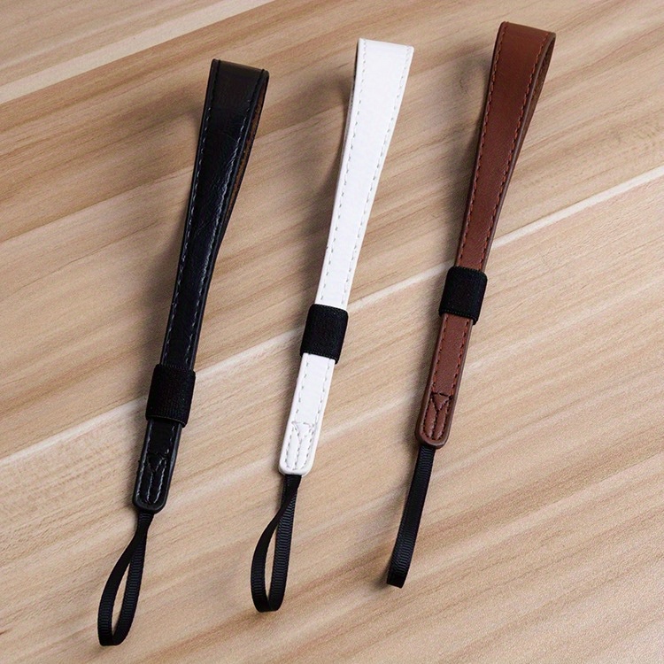 Retro PU Leather Camera Wrist Strap — Quick-Release Design