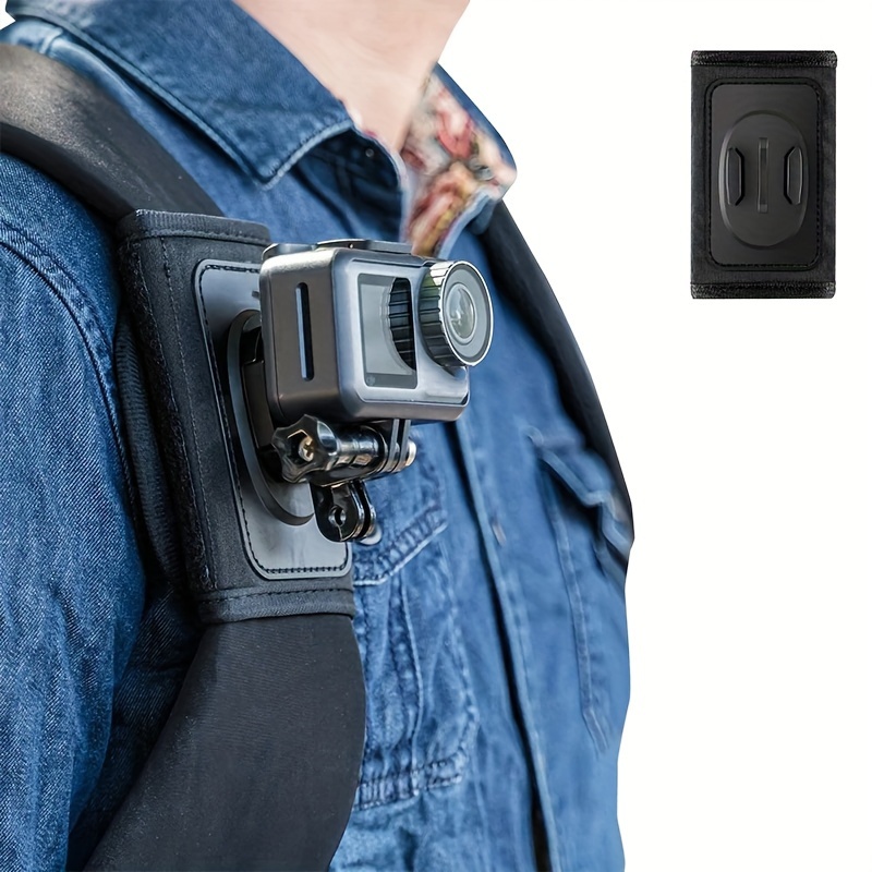 Backpack Shoulder Strap with 360° Rotating Buckle & Quick-Release Mount for GoPro and DJI Action 2