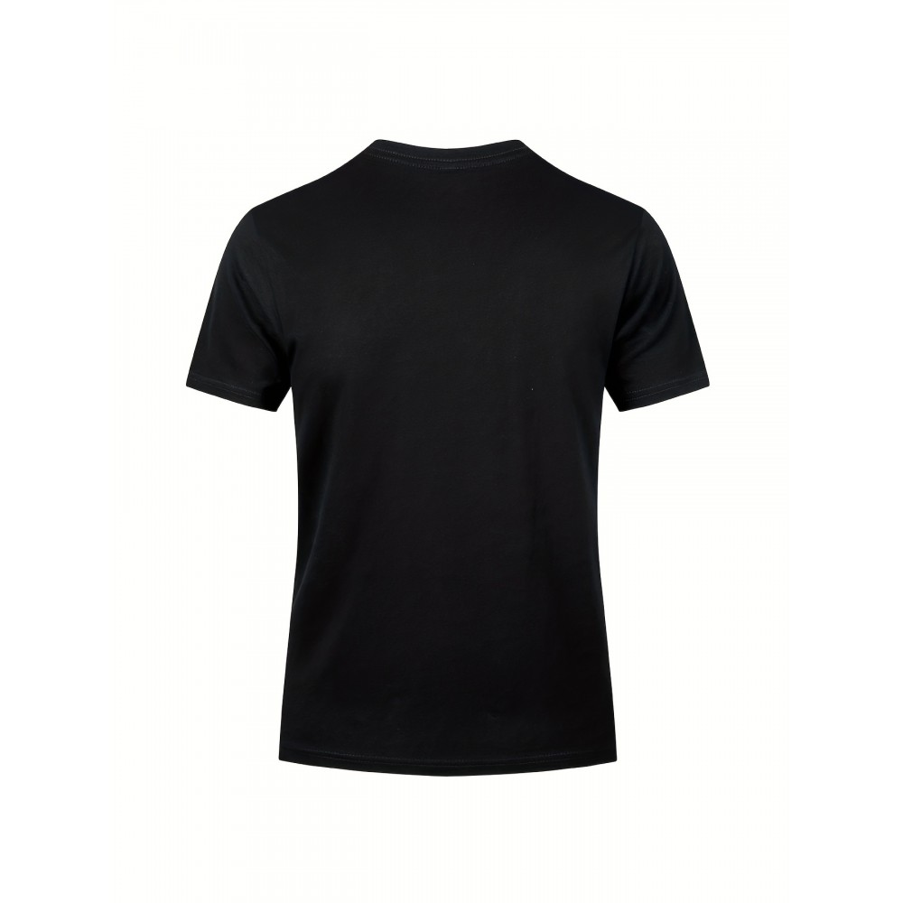 5-Pack Men's 100% Cotton Crew Neck T-Shirts