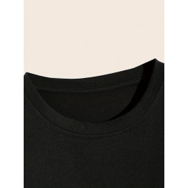 Men's Astronaut Graphic T-Shirt – Polyester-Elastane Stretch Crew Neck
