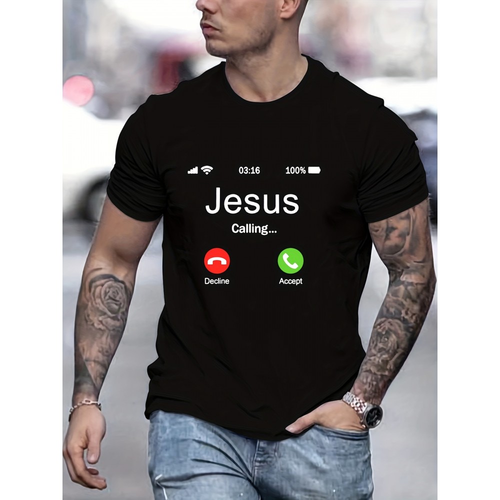 Jesus Calling Men's 100% Cotton Crew Neck T-Shirt