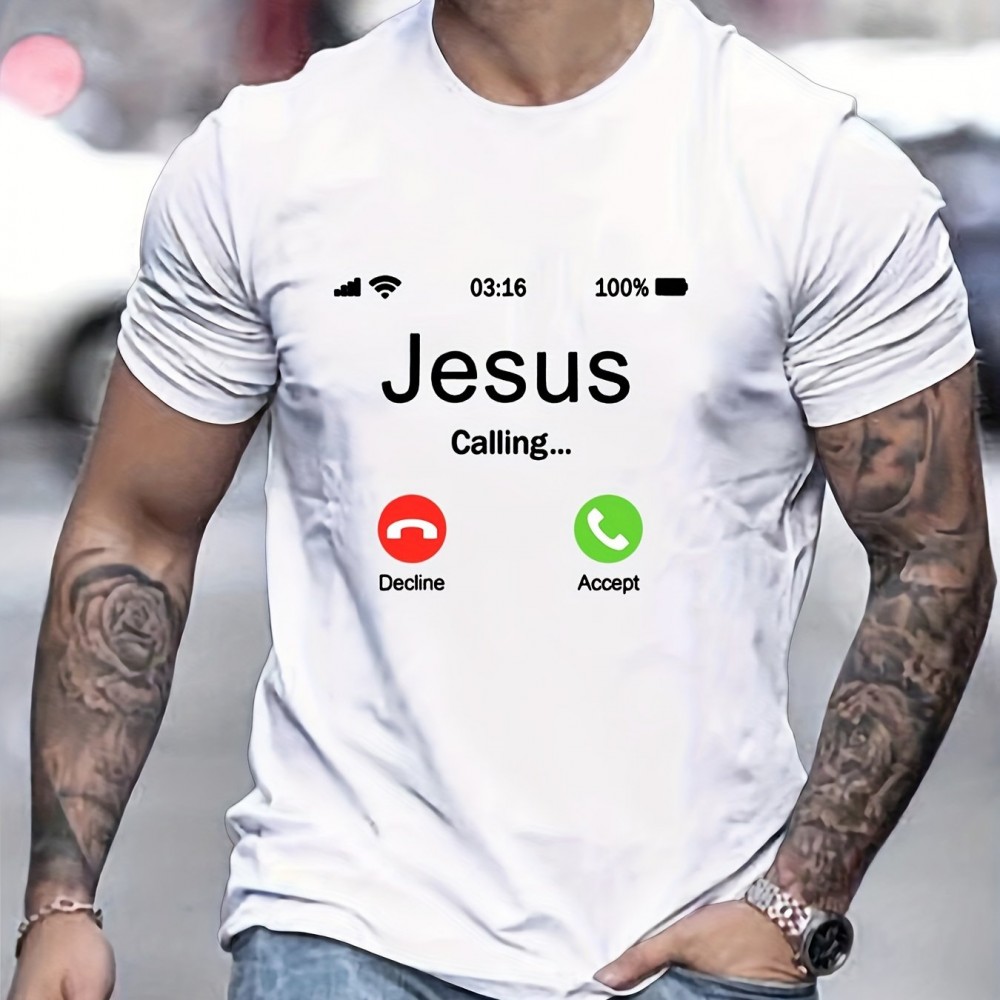 Jesus Calling Men's 100% Cotton Crew Neck T-Shirt