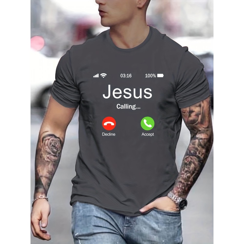 Jesus Calling Graphic Tee for Men – 100% Polyester