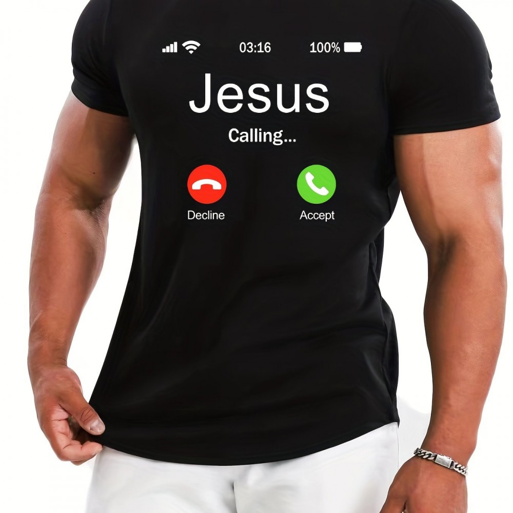 Jesus Calling Graphic Tee for Men – 100% Polyester