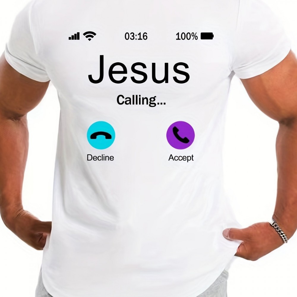 Jesus Calling Graphic Tee for Men – 100% Polyester
