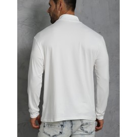 LA Print Slim-Fit Turtleneck T-Shirt – Polyester, Men's