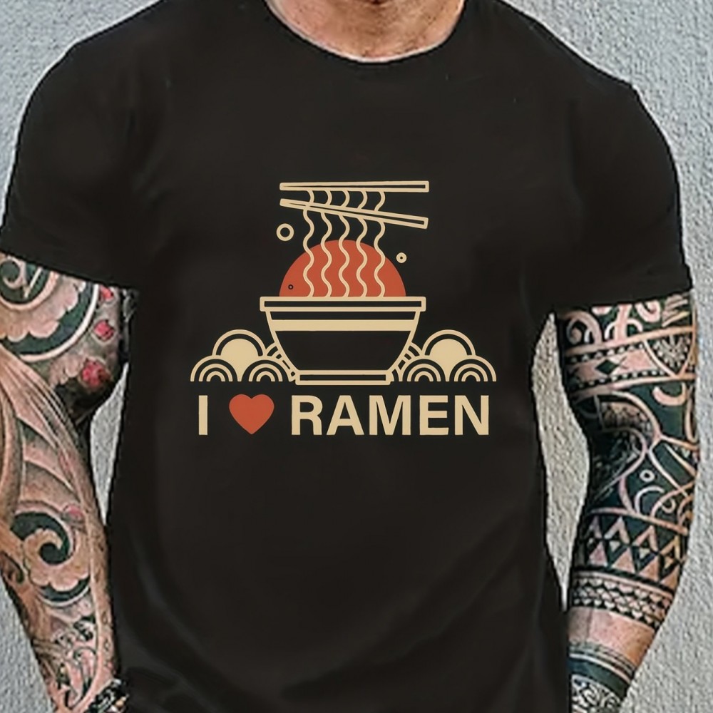 Men's Ramen Lover Graphic T-Shirt – Recycled Polyester