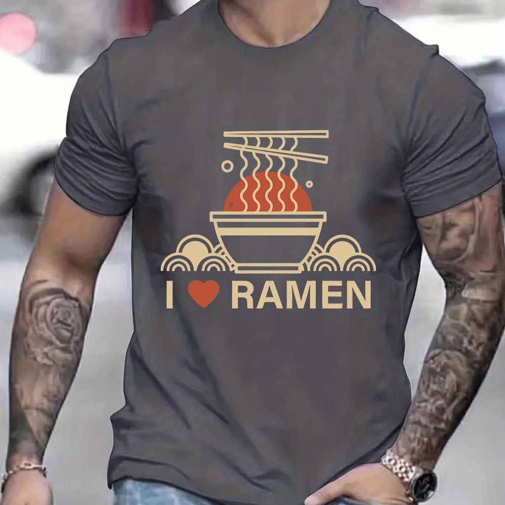 Men's Ramen Lover Graphic T-Shirt – Recycled Polyester
