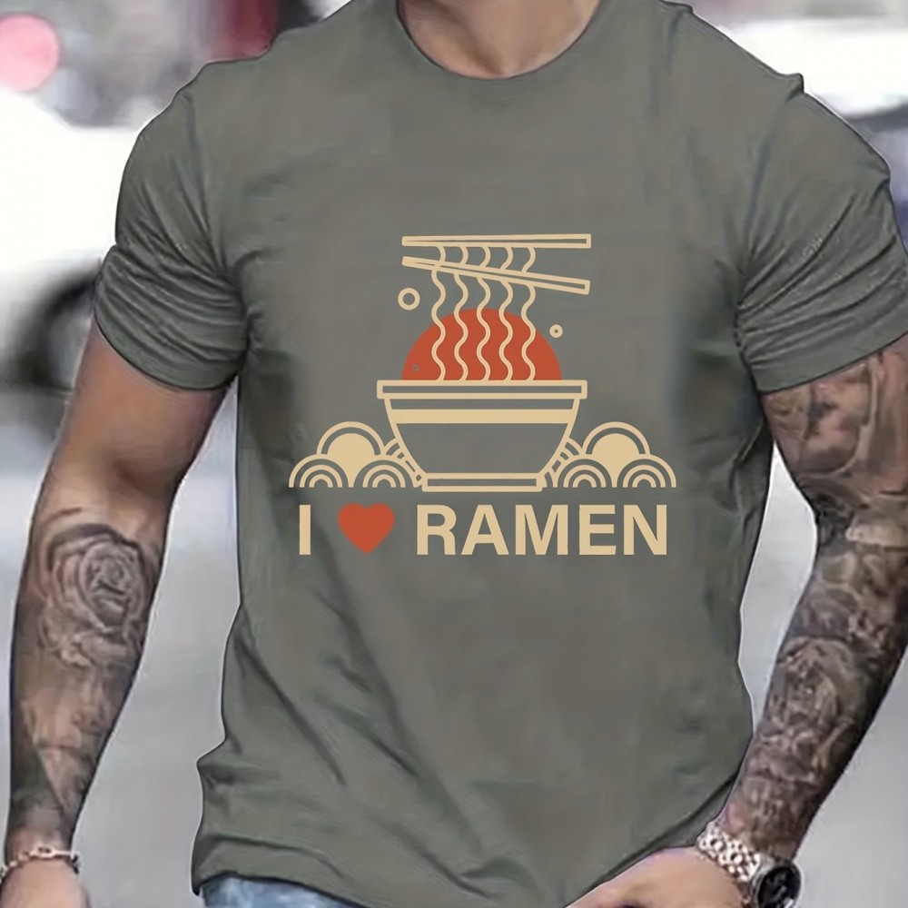 Men's Ramen Lover Graphic T-Shirt – Recycled Polyester