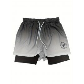 Men's 2-in-1 Sports Shorts w/ Inner Zipper Pocket