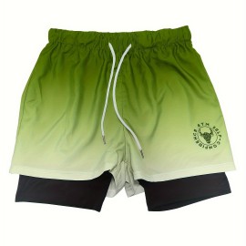 Men's 2-in-1 Sports Shorts w/ Inner Zipper Pocket