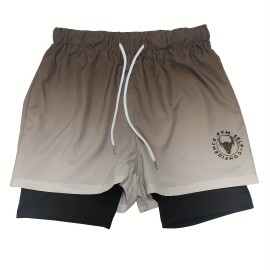 Men's 2-in-1 Sports Shorts w/ Inner Zipper Pocket