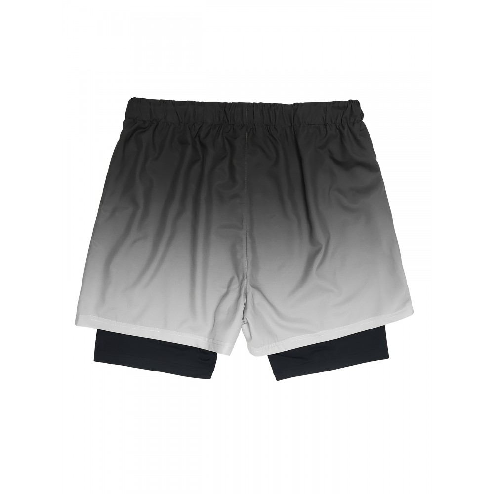 Men's 2-in-1 Sports Shorts w/ Inner Zipper Pocket
