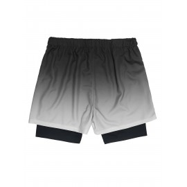 Men's 2-in-1 Sports Shorts w/ Inner Zipper Pocket