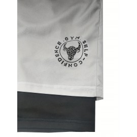Men's 2-in-1 Sports Shorts w/ Inner Zipper Pocket