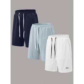 3-Pack Men's Cotton-Poly Drawstring Shorts