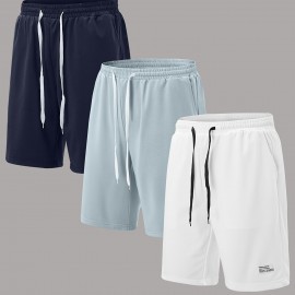 3-Pack Men's Cotton-Poly Drawstring Shorts