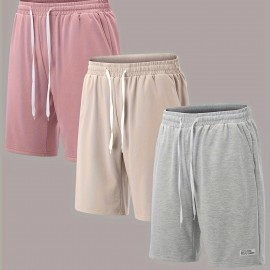 3-Pack Men's Cotton-Poly Drawstring Shorts