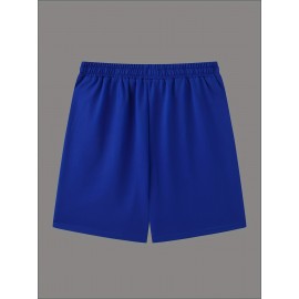 Men's Casual Graphic Polyester Shorts - Elastic Waist