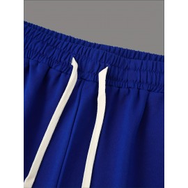 Men's Casual Graphic Polyester Shorts - Elastic Waist