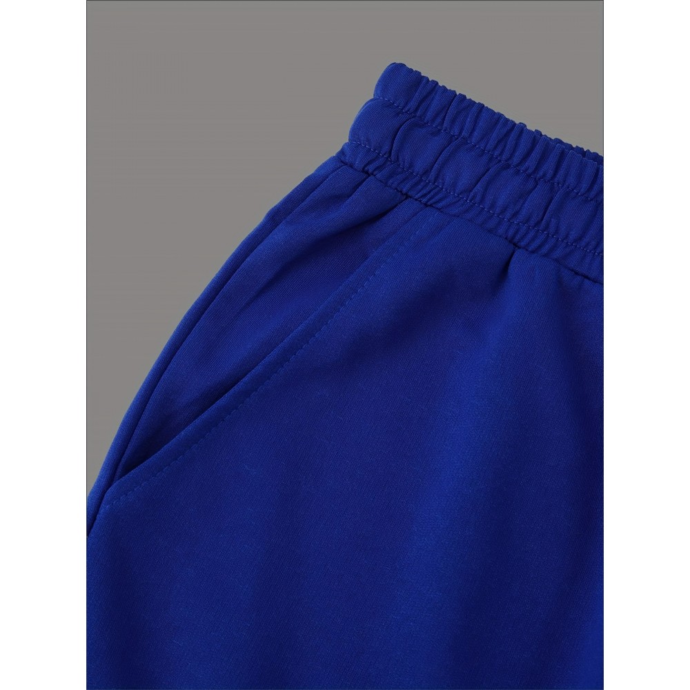 Men's Casual Graphic Polyester Shorts - Elastic Waist